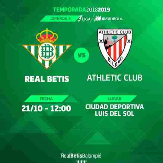 Real Betis Féminas – Athletic Club, domingo a las 12:00 horas