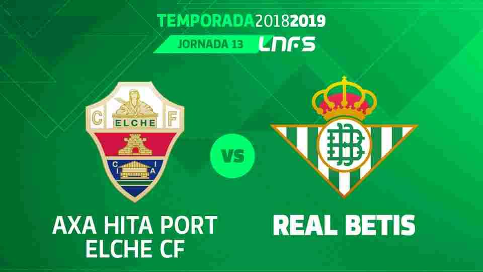 Axa Hita Port Elche CF – Real Betis Futsal, viernes a las 21:00 horas
