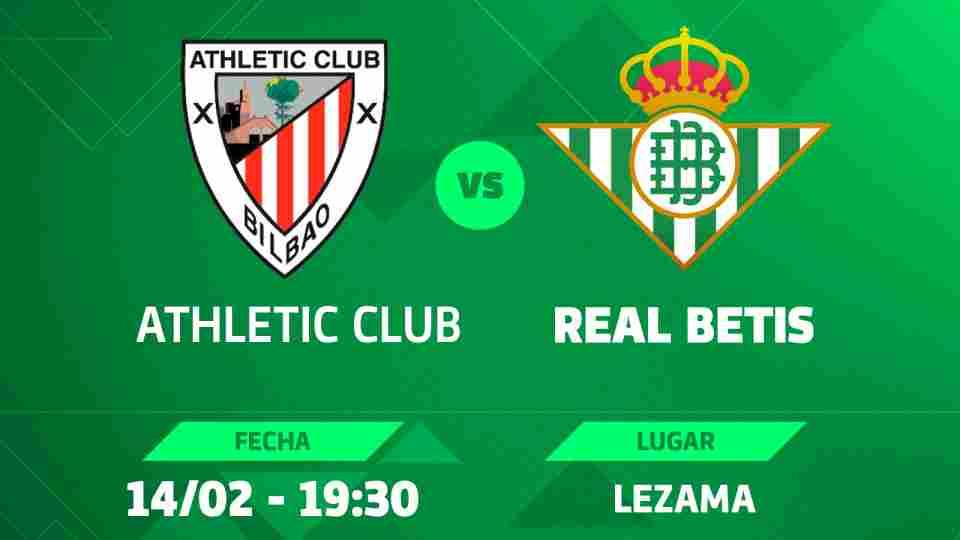 Athletic Club - Real Betis Féminas, jueves a las 19:30 horas
