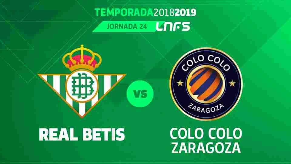 Real Betis Futsal - Colo Colo Zaragoza, sábado 16 de marzo a las 19:00 horas