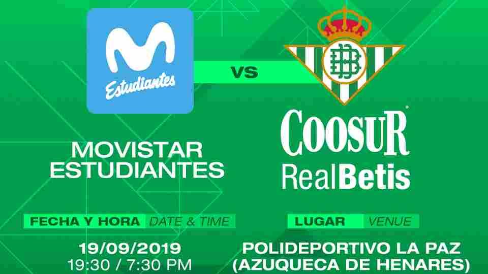Movistar Estudiantes - Coosur Real Betis, 19 de septiembre a las 19:30 horas