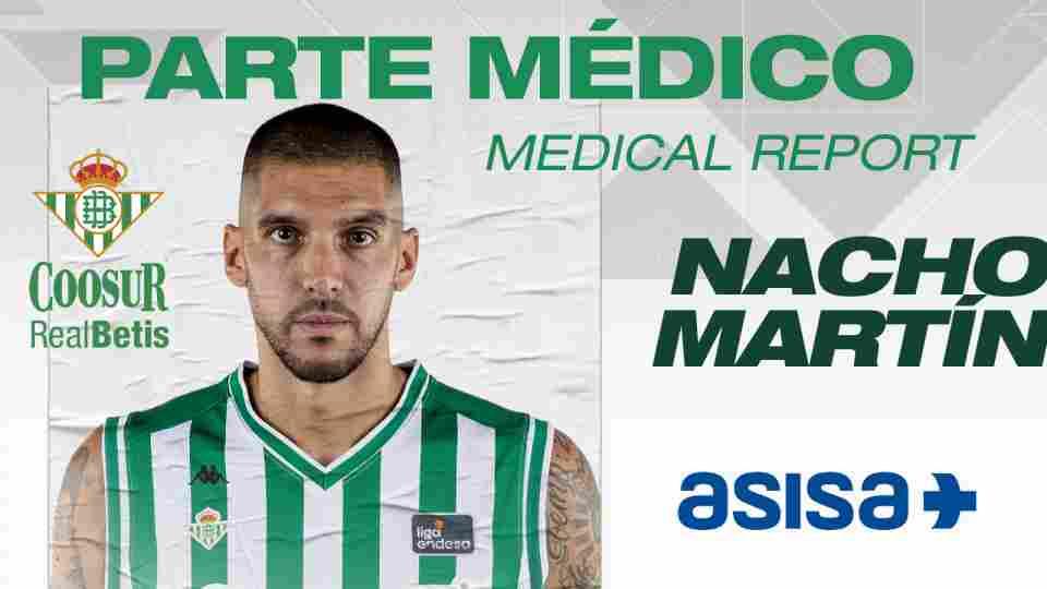 PARTE MÉDICO | Nacho Martín será baja para el Torneo EncestaRías por una contusión en el gemelo izquierdo