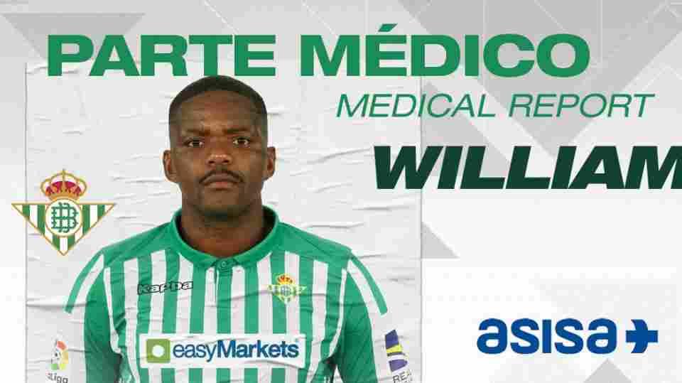 PARTE MÉDICO | William Carvalho sufre una lesión de grado I en el sóleo de su pierna derecha