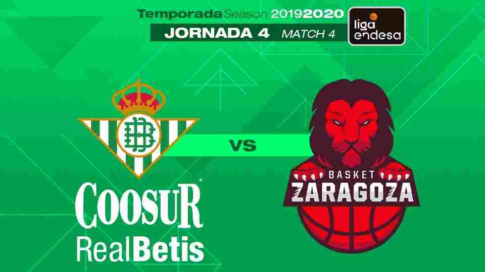 Coosur Real Betis - Basket Zaragoza, sábado 12 a las 18:00 horas