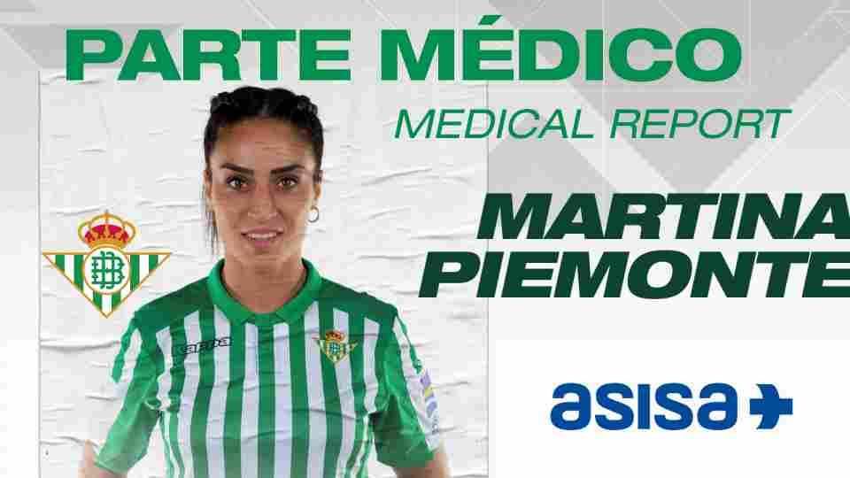 Martina Piemonte sufre una rotura grado II en la unión miotendinosa del recto anterior