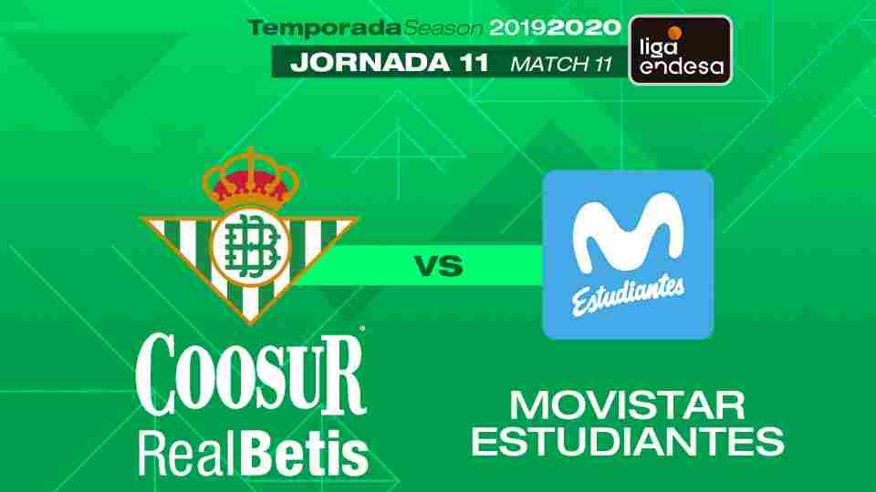 Coosur Real Betis - Movistar Estudiantes, domingo 1 de diciembre a las 12:30 