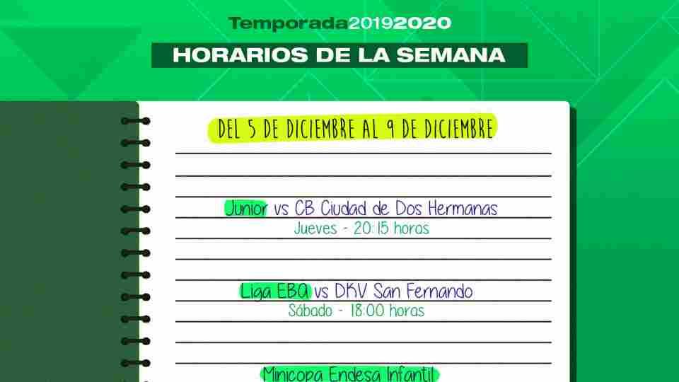 Horarios de cantera del Coosur Real Betis