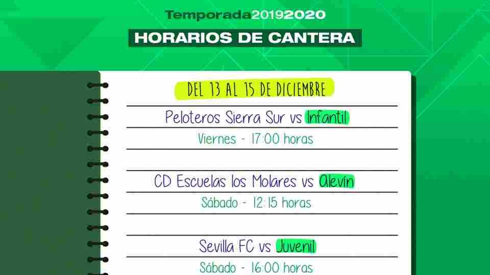 Horarios de la cantera del Real Betis Féminas