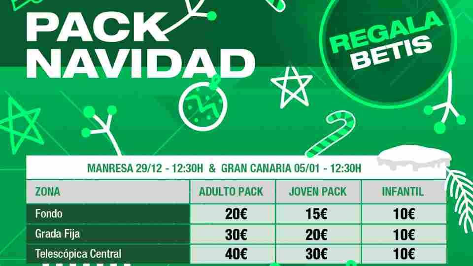 El Coosur Real Betis lanza el Pack Navideño para los partidos ante Manresa y Gran Canaria