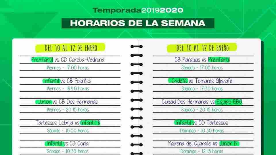 Horarios de los equipos de cantera del Coosur Real Betis