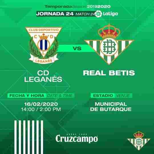Ante el CD Leganés, el domingo 16 de febrero a las 14:00 horas