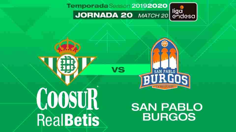Coosur Real Betis - San Pablo Burgos, domingo 2 de febrero a las 12:30 horas