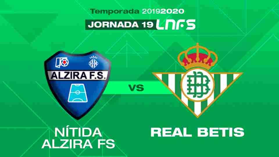 Nítida Alzira FS - Real Betis Futsal, sábado 1 de febrero a las 19:00 horas