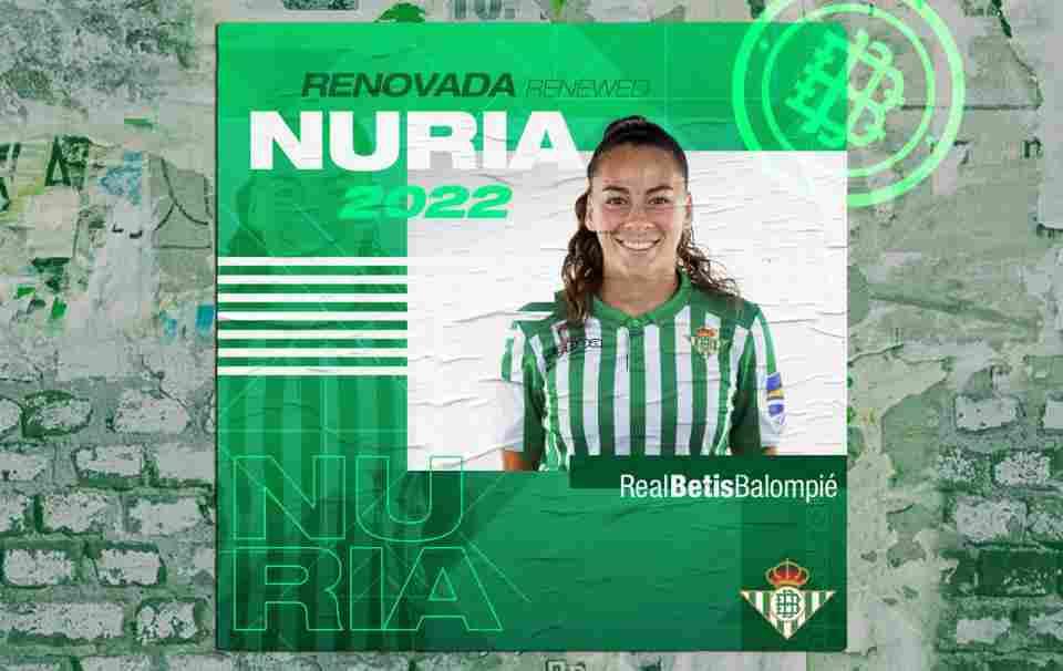 Nuria Ligero ‘Nana’ renueva con el Real Betis Féminas hasta 2022