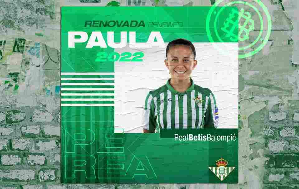 Paula Perea renueva con el Real Betis Féminas hasta el 2022