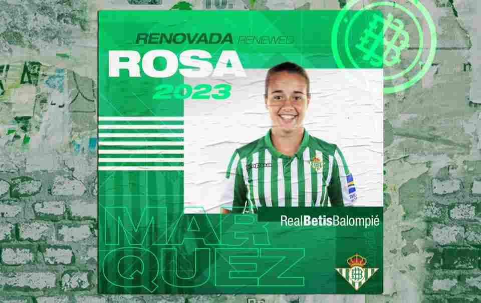Rosa Márquez amplía su contrato con el Real Betis Féminas hasta 2023