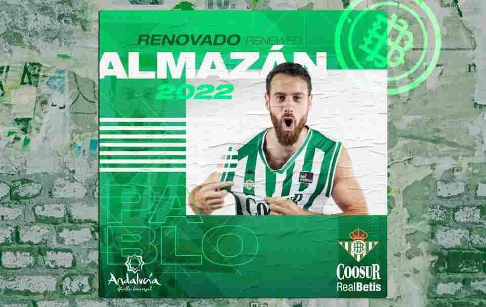 Pablo Almazán renueva con el Coosur Real Betis hasta 2022