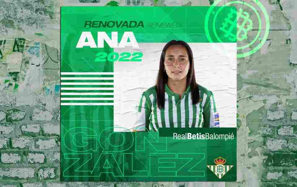 Ana González renueva con el Real Betis Féminas hasta 2022