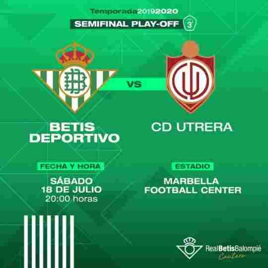 Betis Deportivo-CD Utrera, sábado 18 de julio a las 20 horas