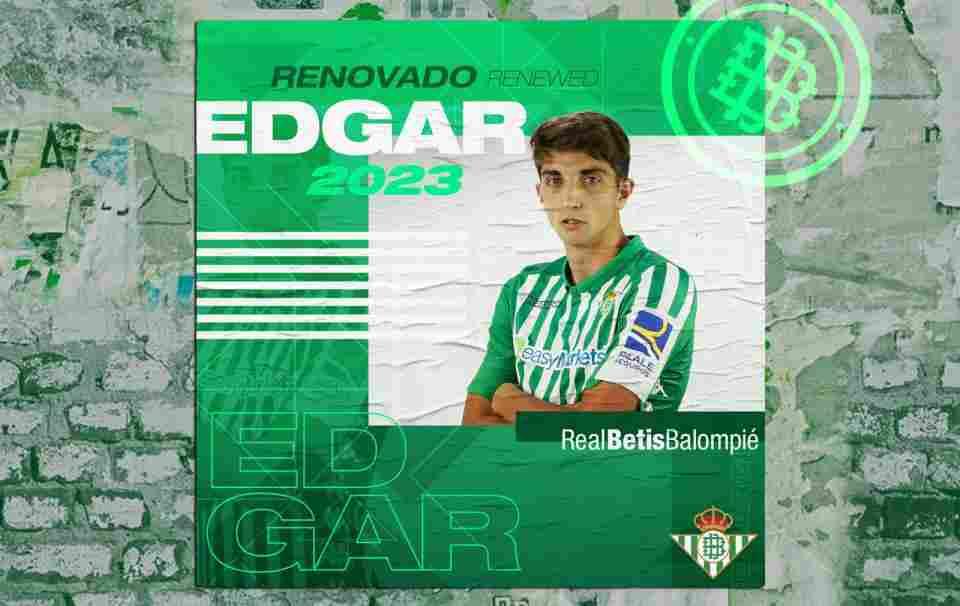 El Real Betis y Edgar amplían su vinculación hasta 2023