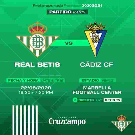 El Cádiz CF, primer rival del Real Betis en la pretemporada