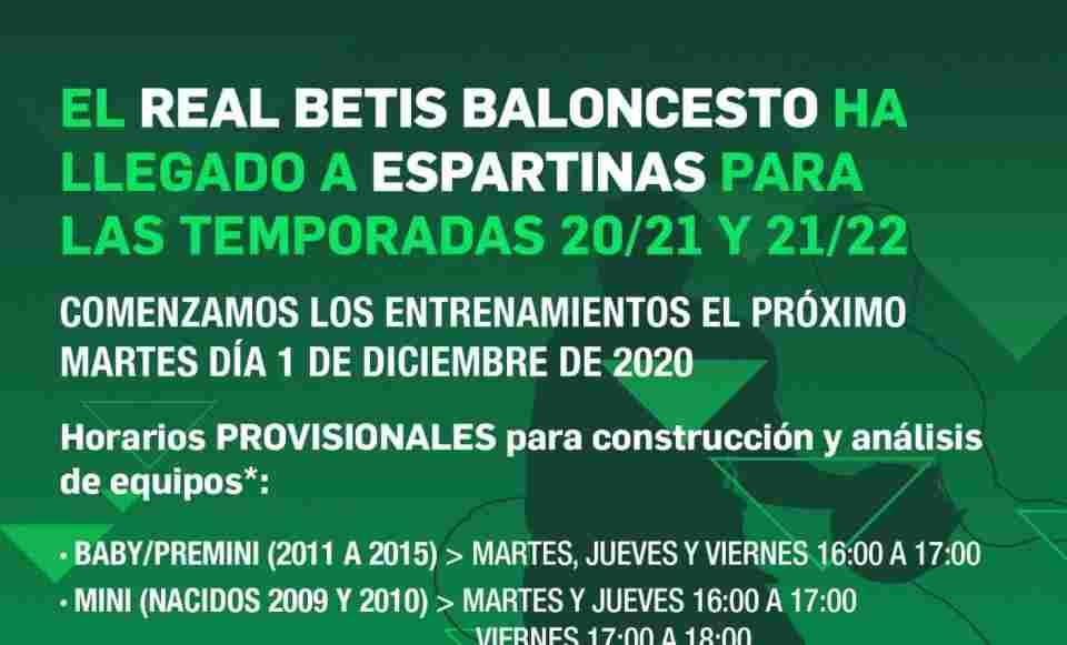 La Escuela de baloncesto de Espartinas arrancará este próximo martes 1 de diciembre