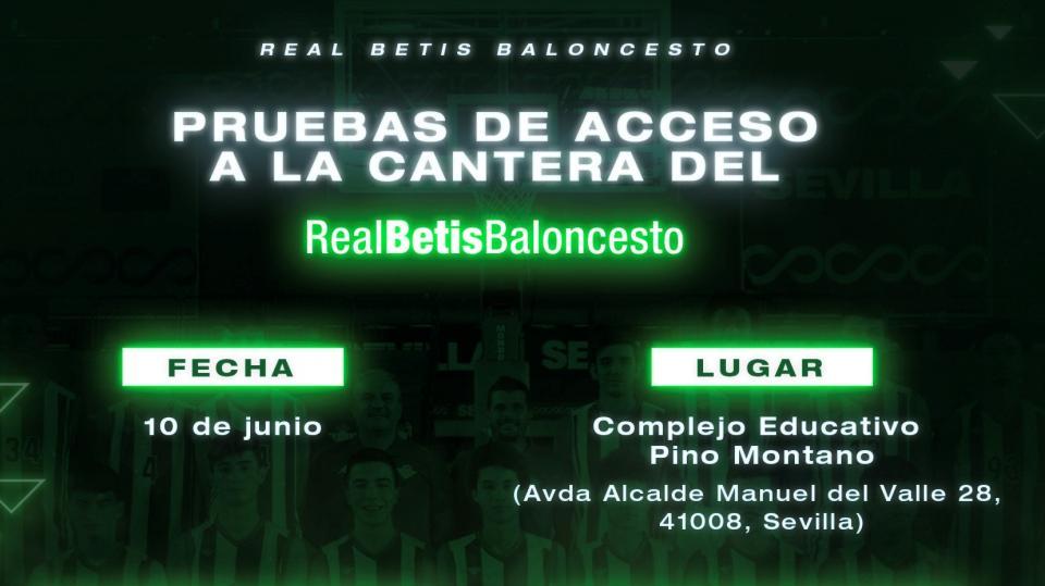 Abierto el plazo de inscripción para las pruebas de acceso a la cantera del Real Betis Baloncesto