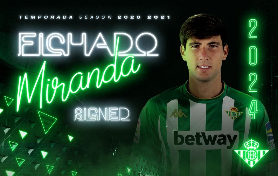 Juan Miranda, jugador del Real Betis hasta 2024