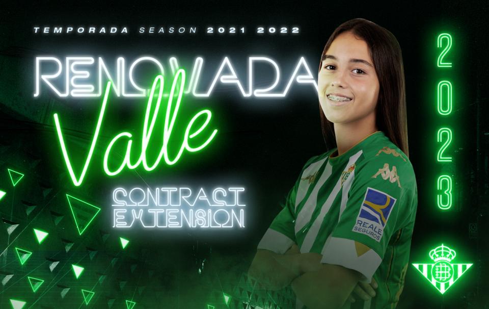 María Valle renueva por el Real Betis Féminas hasta 2023