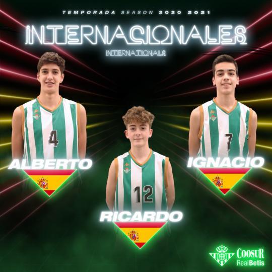 Ignacio Pino, Ricardo Castilla y Alberto Blanco, convocados por la U13 y U14