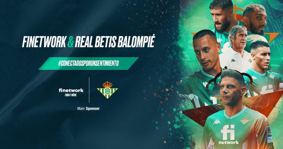 El operador de fibra y móvil Finetwork, nuevo patrocinador principal del Real Betis Balompié