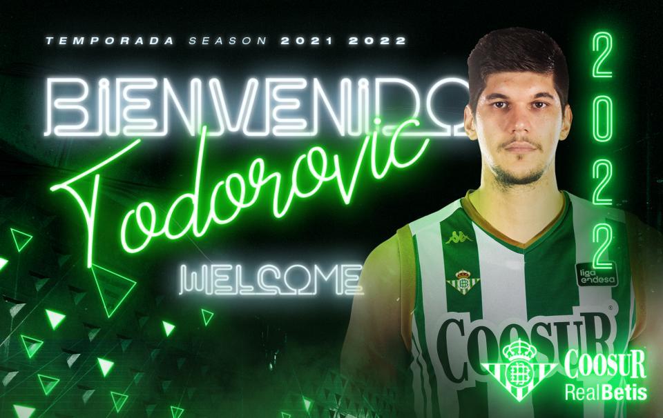 El Coosur Real Betis y el Joventut alcanzan un acuerdo para la cesión del pívot montenegrino Marko Todorovic