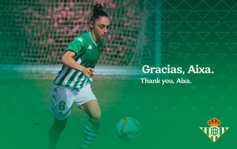 Aixa Salvador deja de pertenecer a la disciplina del Real Betis Féminas