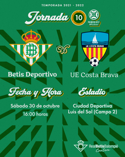 El Betis Deportivo-UE Costa Brava se jugará a puerta cerrada este sábado a las 16:00 horas en el Campo 2 de la Ciudad Deportiva 