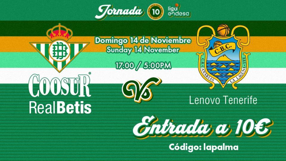 El Coosur Real Betis se sumará a la campaña de ayuda a La Palma en el próximo partido ante Lenovo Tenerife