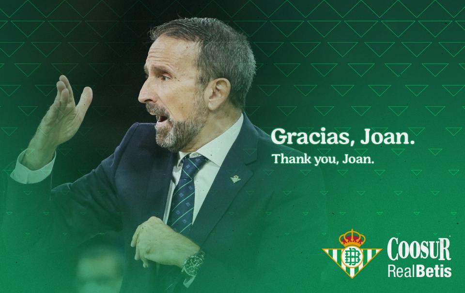Joan Plaza deja de ser entrenador del Coosur Real Betis