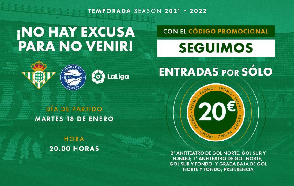 Promoción de entradas para el Real Betis-Deportivo Alavés