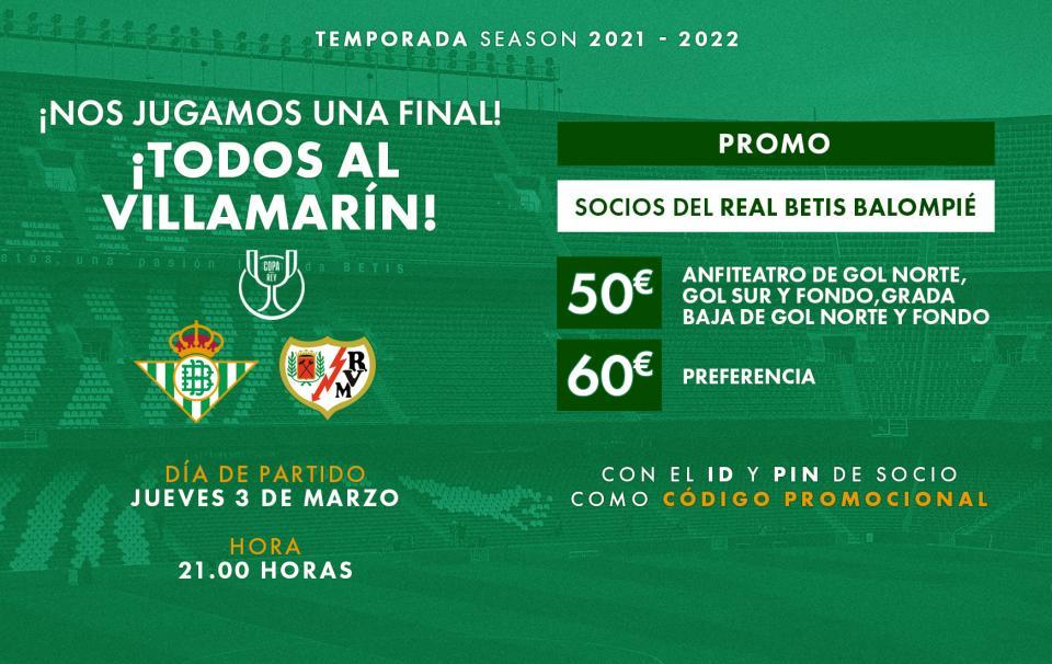 Promoción de entradas para el partido contra el Rayo Vallecano