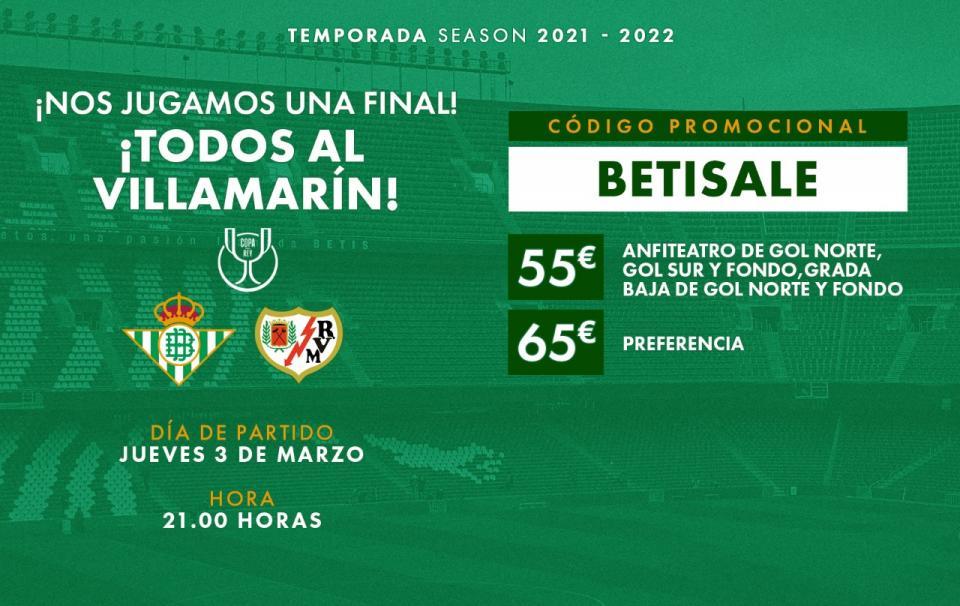 Promoción de entradas para el partido contra el Rayo Vallecano