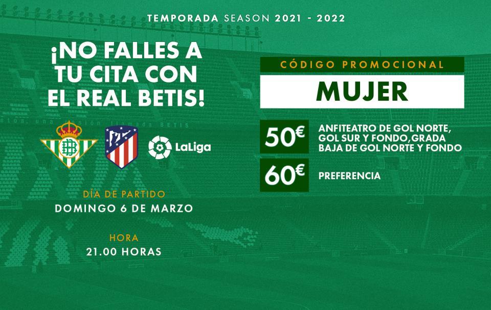 Promoción de entradas para el partido contra el Atlético de Madrid