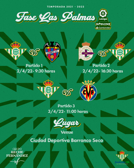 Los rivales del Real Betis Genuine en la fase de Las Palmas