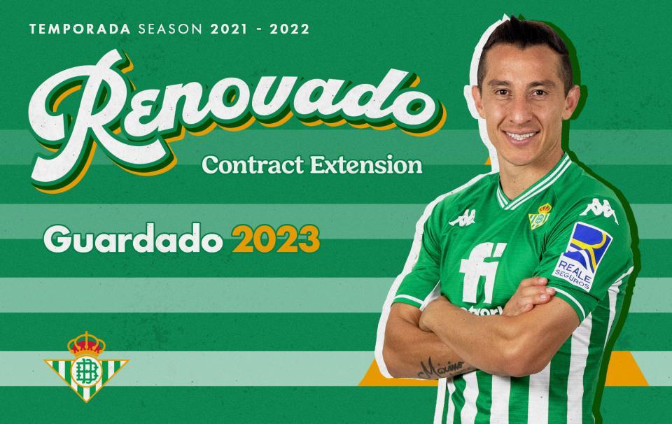 Andrés Guardado renueva su contrato con el Real Betis