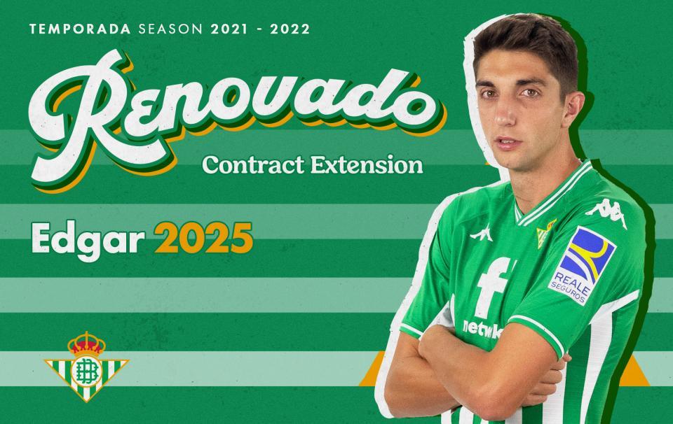 Edgar renueva su contrato con el Real Betis