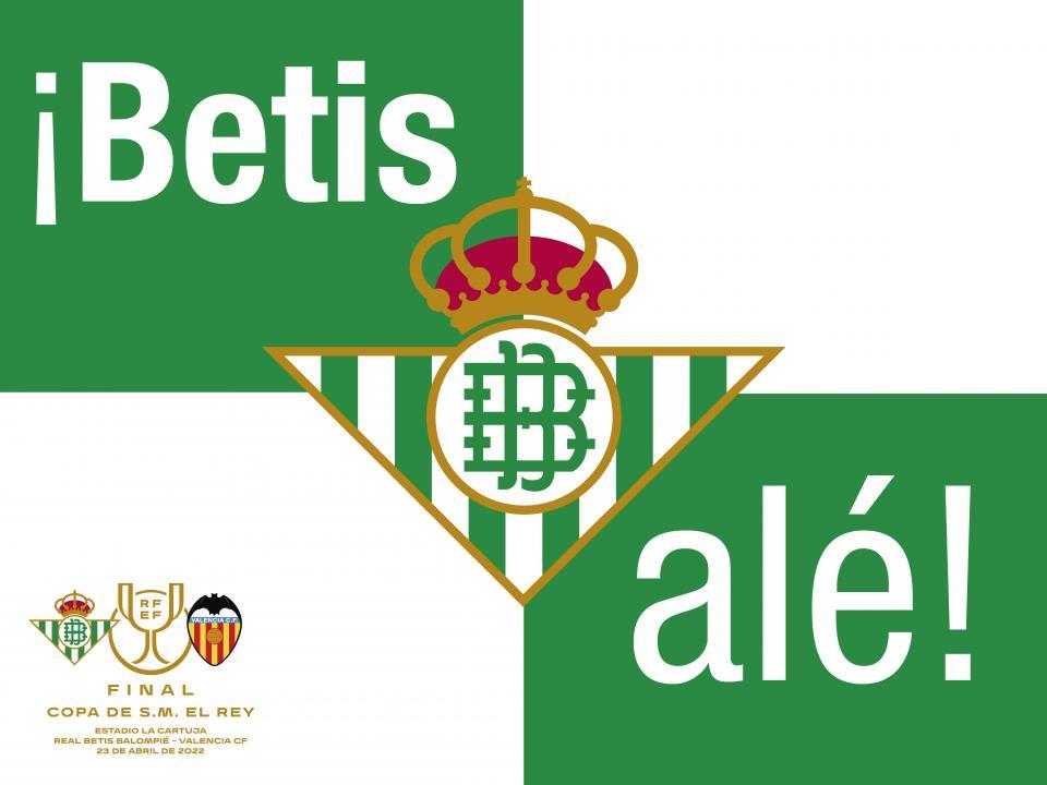 El Real Betis repartirá banderas especiales entre sus aficionados para la final de la Copa del Rey