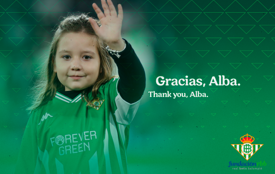 El Real Betis homenajea a Alba Fernández en su último día como Fichaje Estrella de la Fundación 
