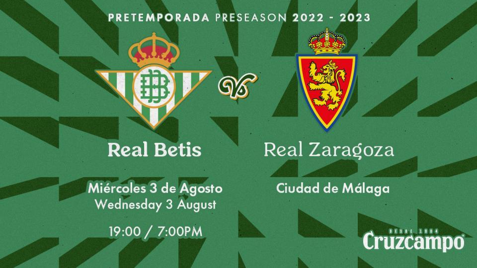 El Real Betis se medirá al Real Zaragoza en la pretemporada