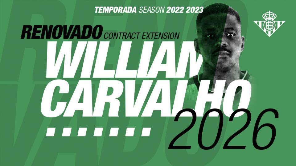 William Carvalho renueva con el Real Betis hasta 2026