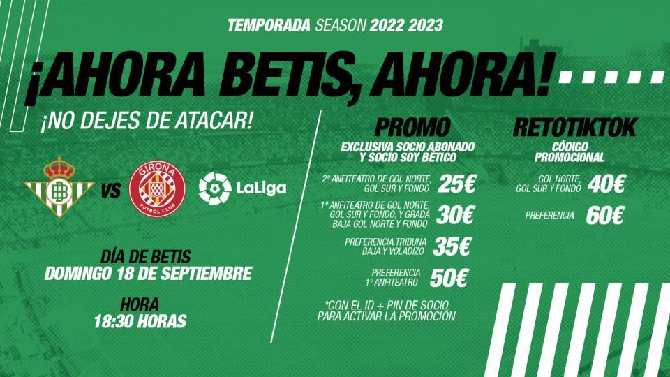 Promoción de entradas para el partido contra el Girona FC