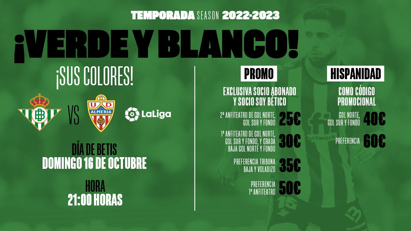 Promoción de entradas para el partido contra la UD Almería