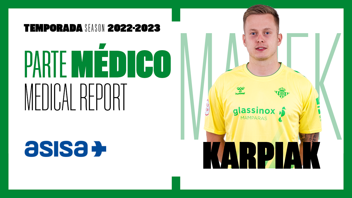 PARTE MÉDICO | Marek Karpiak sufre una lesión de ligamento en su tobillo izquierdo